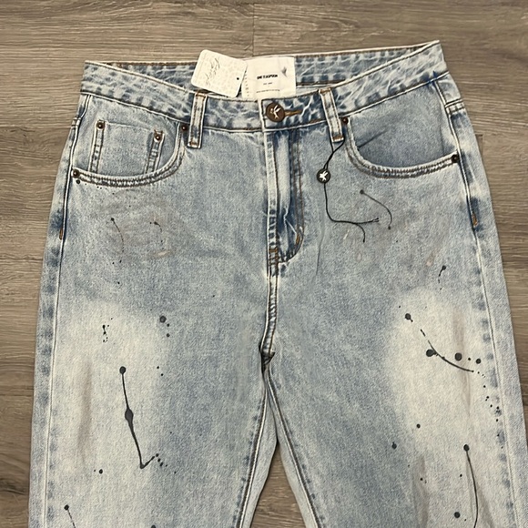 One Teaspoon Charlie Slim High Waist Flared Jeans, Fleetwood Artiste - Picture 7 of 12